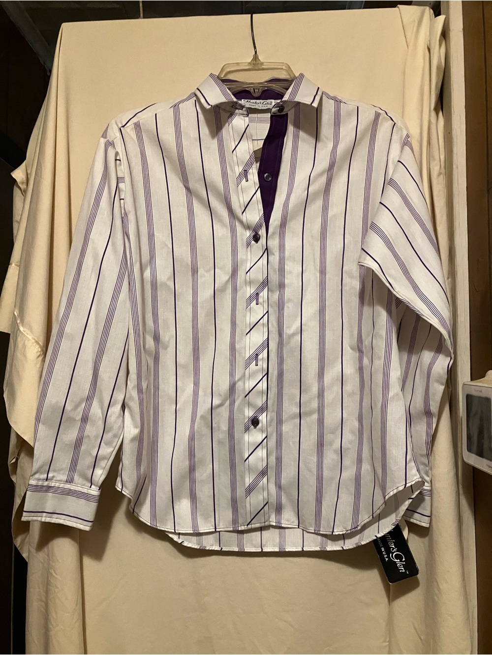 VTG 80’s Hunter’s Glen Striped Button Down Shirt NWT size 10 Deadstock